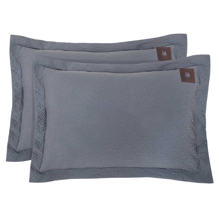 4449 Ζεύγος Μαξιλαροθήκες 50X70+5 Μωβ Greenwich Polo Club