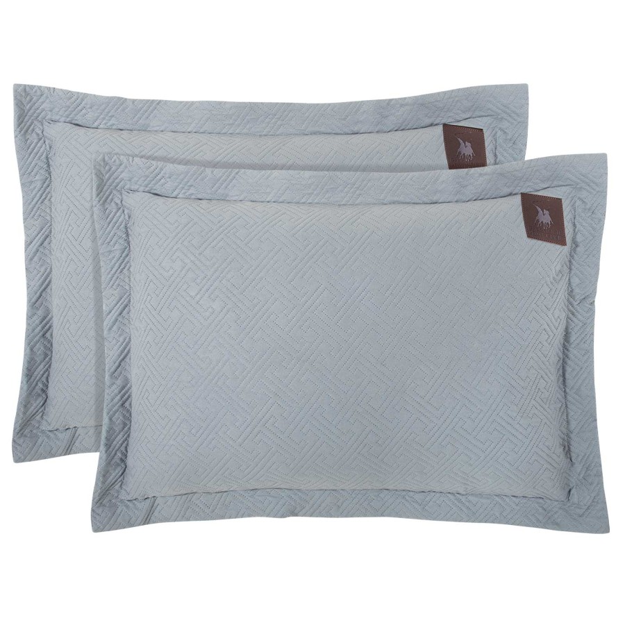 4450 Ζεύγος Μαξιλαροθήκες 50X70+5 Γκρι Greenwich Polo Club