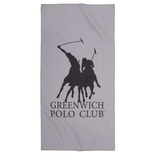 4186 Πετσέτα Γυμναστηρίου 45X90 Γκρι/Μαύρο Greenwich Polo Club