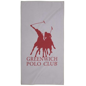 4187 Πετσέτα Γυμναστηρίου 45X90 Γκρι/Κόκκινο Greenwich Polo Club