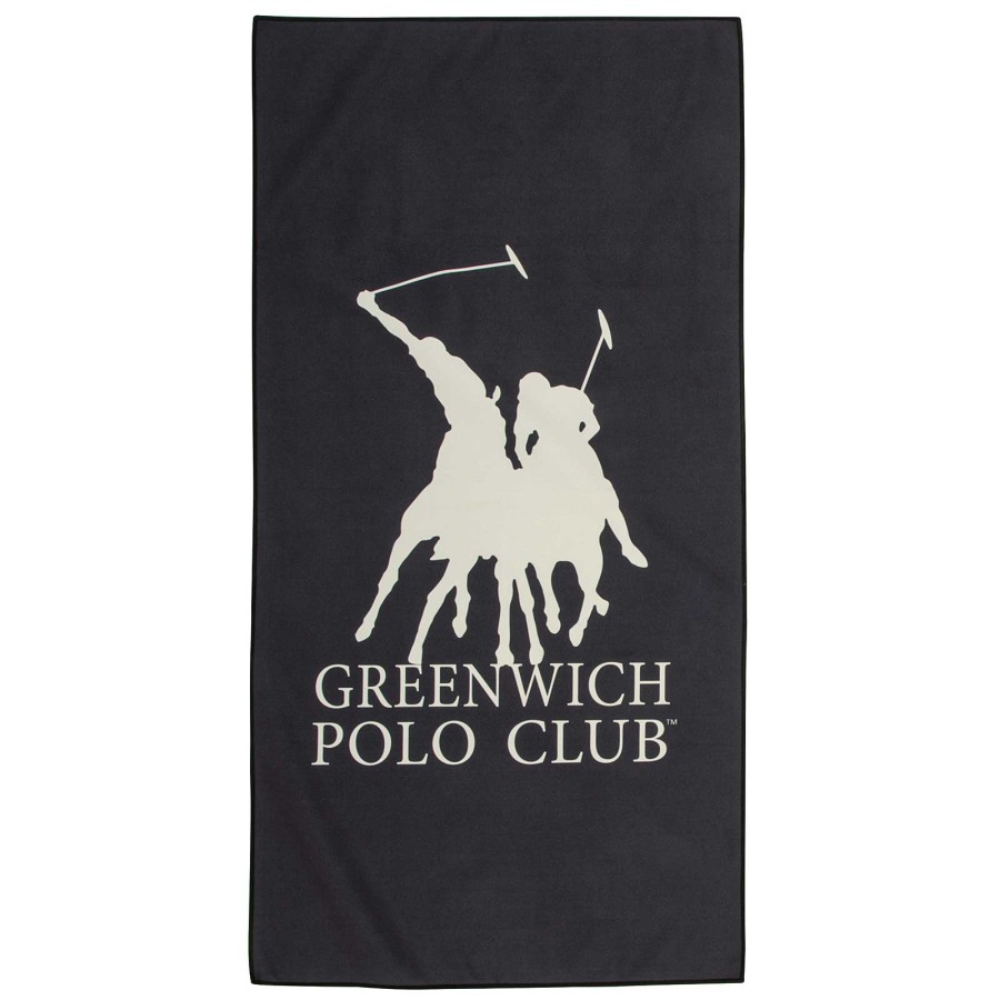 4188 Πετσέτα Γυμναστηρίου 45X90 Μαύρο/Γκρι Greenwich Polo Club