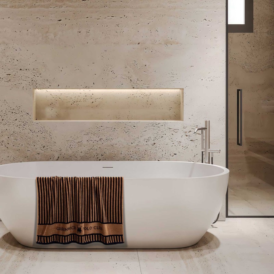 4142 Πετσέτα Προσώπου 50X90 Καφέ Greenwich Polo Club