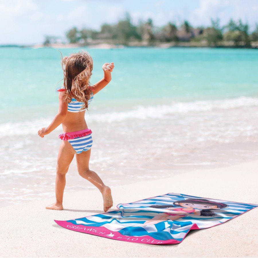 4180 Πετσέτα Θαλάσσης Junior 70X140 Μπλε/Φούξια Greenwich Polo Club 4180 Πετσέτα Θαλάσσης Junior 70X140 Μπλε/Φούξια Greenwich Polo Club