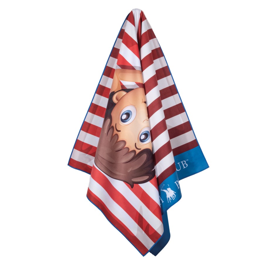 4181 Πετσέτα Θαλάσσης Junior 70X140 Μπλε/Κόκκινο Greenwich Polo Club