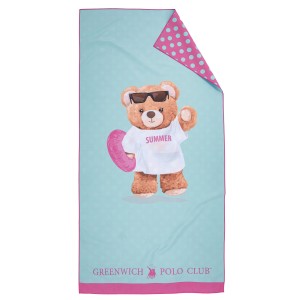 5223 Πετσέτα Θαλάσσης Junior 70X140 Μέντα/Φούξια Greenwich Polo Club