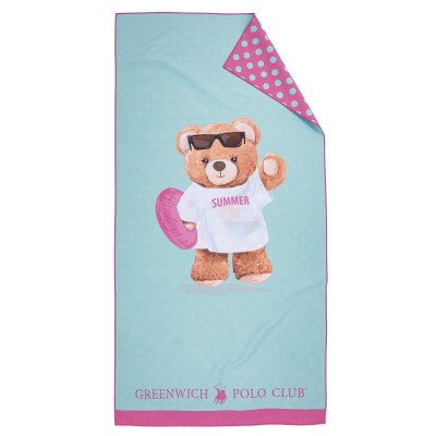 5223 Πετσέτα Θαλάσσης Junior 70X140 Μέντα/Φούξια Greenwich Polo Club