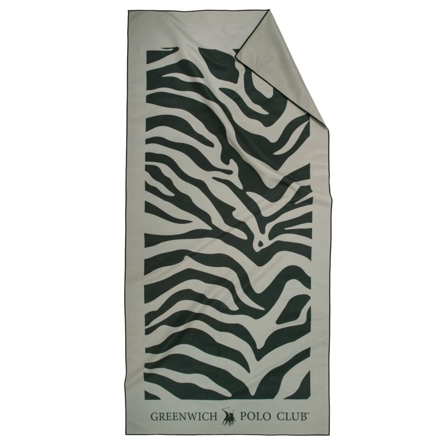 5203 Πετσέτα Θαλάσσης 80X170 Ταμπάς/Μαύρο Greenwich Polo Club