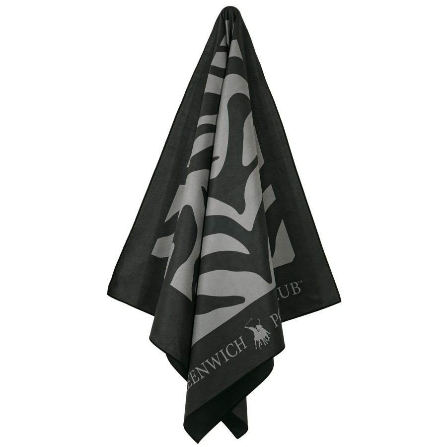 5204 Πετσέτα Θαλάσσης 80X170 Γκρι/Μαύρο Greenwich Polo Club