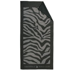 5204 Πετσέτα Θαλάσσης 80X170 Γκρι/Μαύρο Greenwich Polo Club