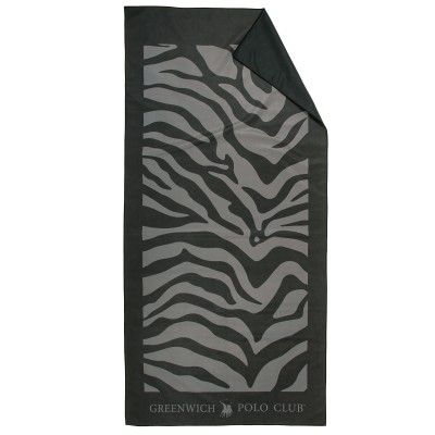 5204 Πετσέτα Θαλάσσης 80X170 Γκρι/Μαύρο Greenwich Polo Club