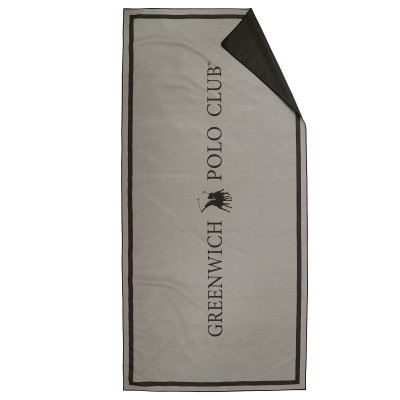 5213 Πετσέτα Θαλάσσης 80X170 Γκρι/Μαύρο Greenwich Polo Club