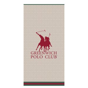 5225 Πετσέτα Θαλάσσης 90X180 Ταμπάς/Κόκκινο Greenwich Polo Club