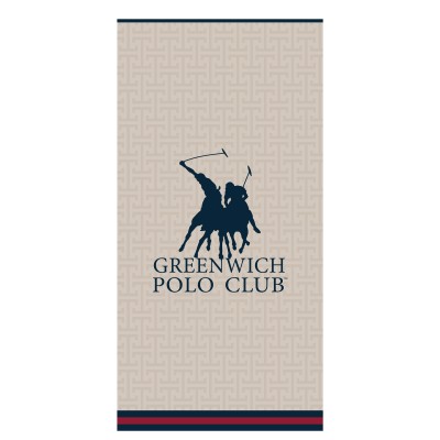 5226 Πετσέτα Θαλάσσης 90X180 Ταμπάς/Μπλε Greenwich Polo Club