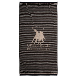 5235 Πετσέτα Θαλάσσης 90X180 Μαύρο Greenwich Polo Club