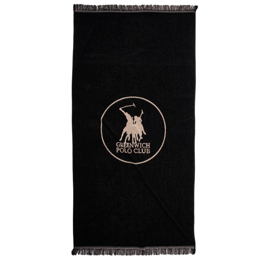 5239 Πετσέτα Θαλάσσης 90X180 Μαύρο Greenwich Polo Club