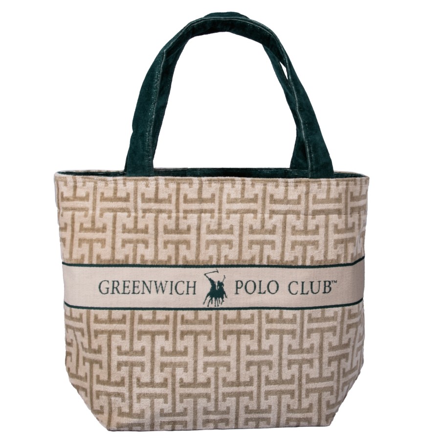 5229 Τσάντα Θαλάσσης 55X40 Ταμπάς/Πράσινο Greenwich Polo Club