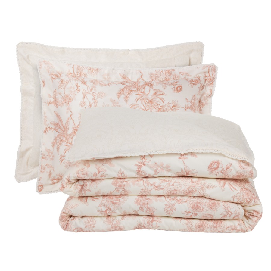 1717 Κουβερλί King Prestige 230X240 Κρεμ/Τερακότα Das Home