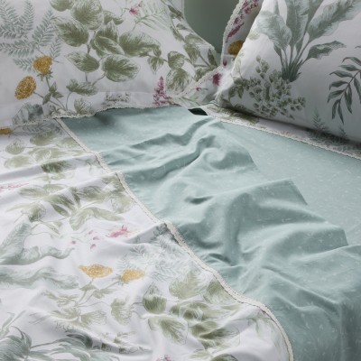 1715 Σεντόνια Σετ King Prestige 250X270 Ιβουάρ/Πράσινο Das Home