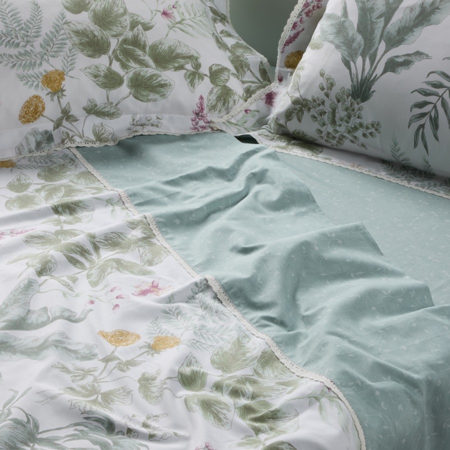 1715 Σεντόνια Σετ King Prestige 250X270 Ιβουάρ/Πράσινο Das Home