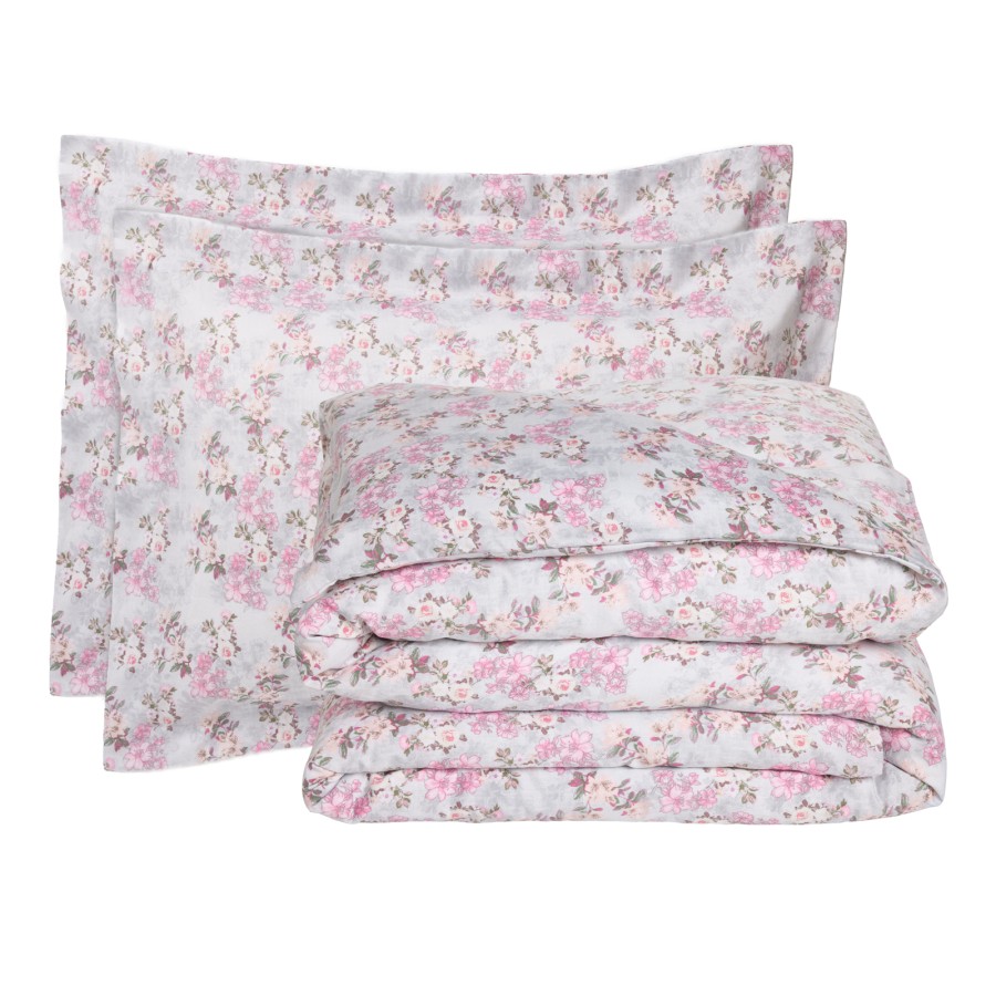 1724 Σεντόνια Σετ King Executive 260X280 Γκρι/Ροζ Das Home