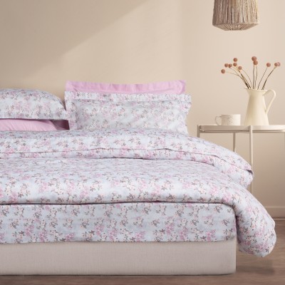 1724 Σεντόνια Σετ King Executive 260X280 Γκρι/Ροζ Das Home