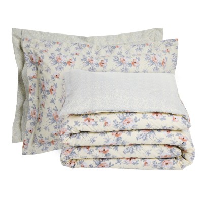 5442 Σετ Σεντόνια Μονά Με Λάστιχο Casual 120X200+35 Ιβουάρ/Γκρι Das Home