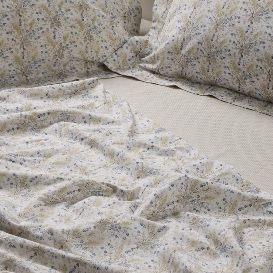 5440 Σετ Σεντόνια Υπέρδιπλα Με Λάστιχο Casual 170X200+35 Ταμπάς/Μπλε Das Home