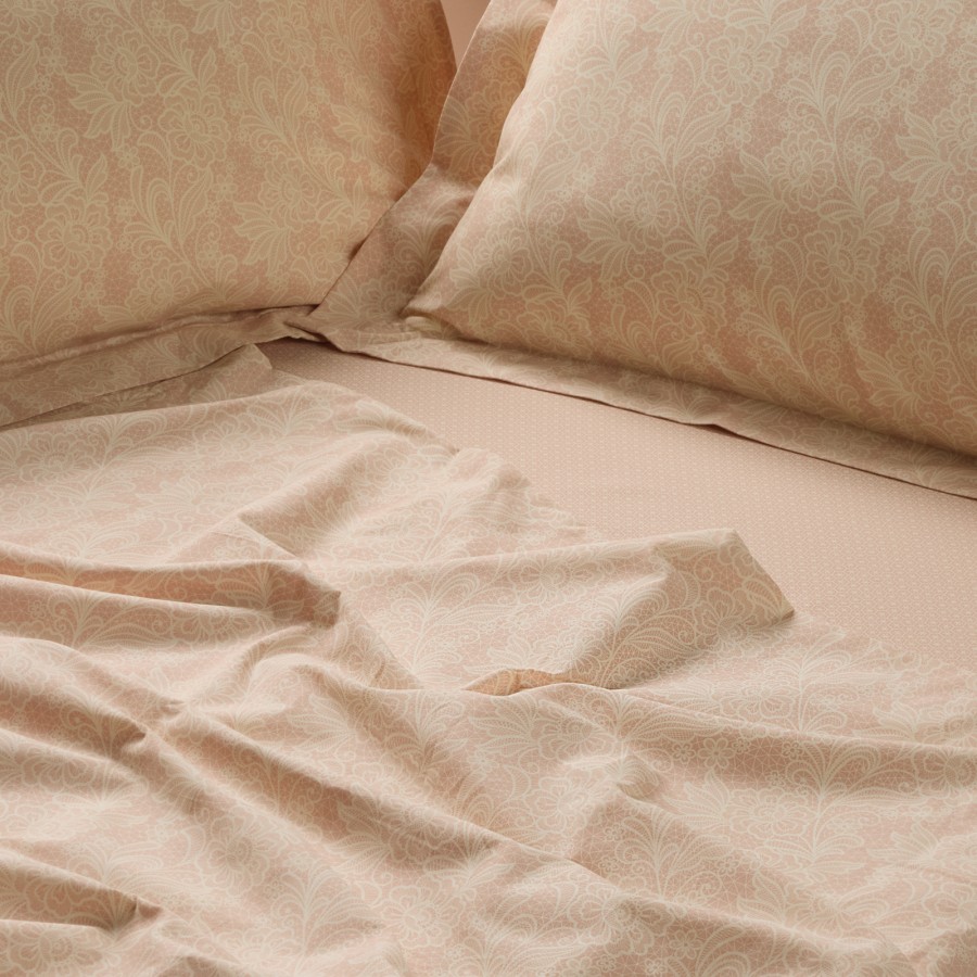 5441 Σετ Σεντόνια Υπέρδιπλα Με Λάστιχο Casual 170X200+35 Nude/Ιβουάρ Das Home