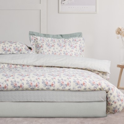 5442 Σετ Σεντόνια Υπέρδιπλα Με Λάστιχο Casual 170X200+35 Ιβουάρ/Γκρι Das Home