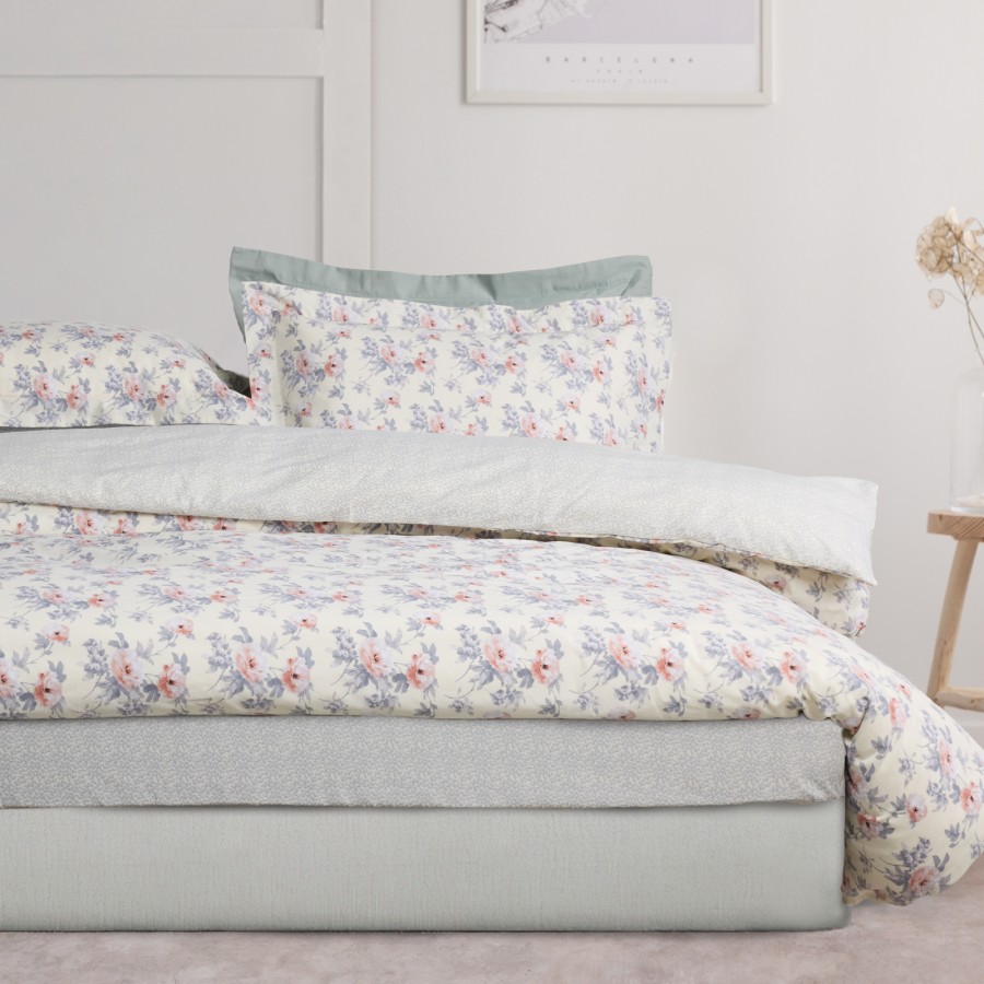 5442 Σετ Σεντόνια Υπέρδιπλα Με Λάστιχο Casual 170X200+35 Ιβουάρ/Γκρι Das Home