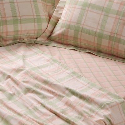 5443 Σετ Σεντόνια Υπέρδιπλα Με Λάστιχο Casual 170X200+35 Μέντα/Ροζ Das Home