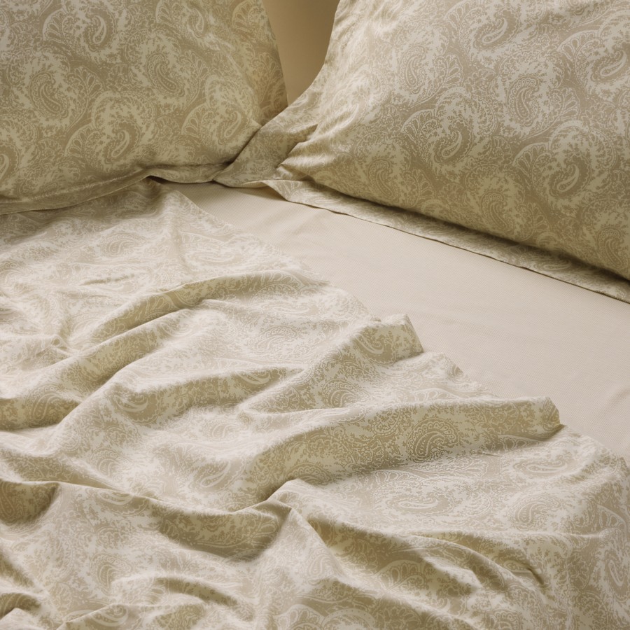 5444 Σετ Σεντόνια Υπέρδιπλα Με Λάστιχο Casual 170X200+35 Ταμπάς/Ιβουάρ Das Home