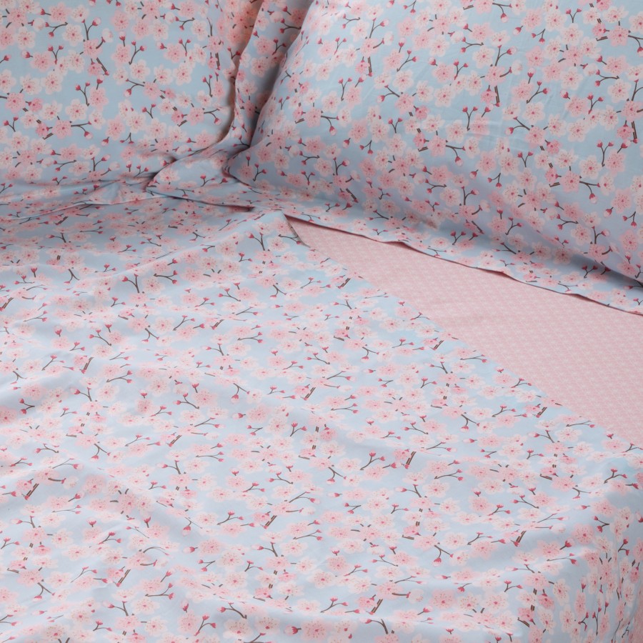 9695 Σετ Σεντόνια Μονά Happy 170X260 Μπλε/Ροζ Das Home