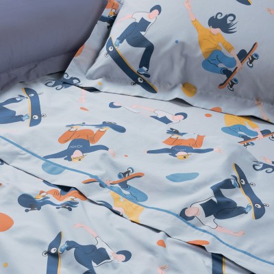 4985 Σετ Σεντόνια Μονά Kid 170X260 Γκρι Das Home