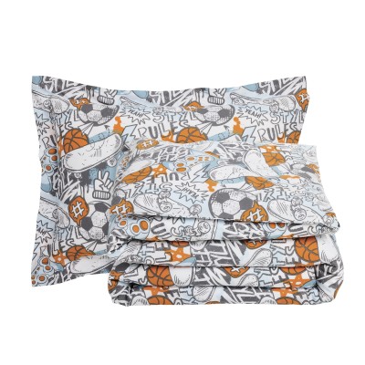 4986 Σετ Σεντόνια Μονά Kid 170X260 Πολύχρωμο Das Home