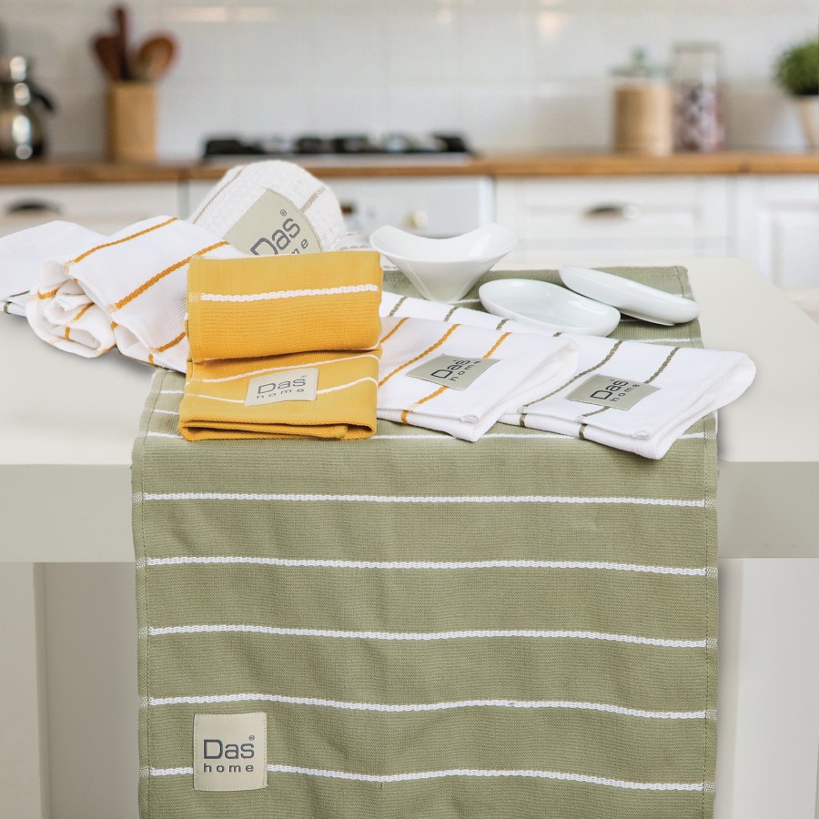 0887 Σετ Ποτηρόπανα 2Τμχ 40X60 Ώχρα Das Home 0887 Σετ Ποτηρόπανα 2Τμχ 40X60 Ώχρα Das Home