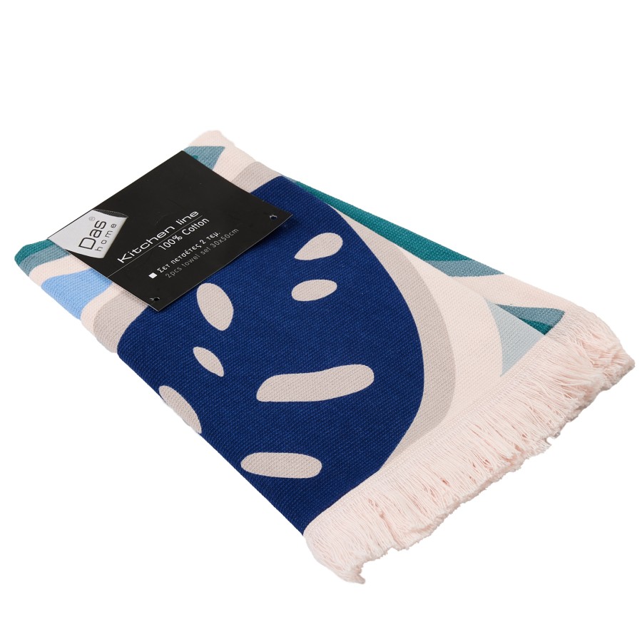 0888 Σετ Ποτηρόπανα 2Τμχ 30X50 Πολύχρωμο Das Home 0888 Σετ Ποτηρόπανα 2Τμχ 30X50 Πολύχρωμο Das Home