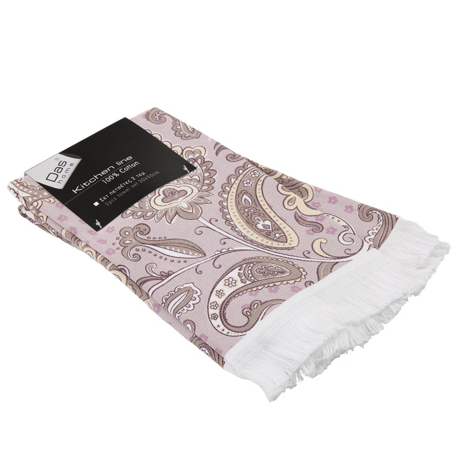 0892 Σετ Ποτηρόπανα 2Τμχ 30X50 Ταμπάς Das Home 0892 Σετ Ποτηρόπανα 2Τμχ 30X50 Ταμπάς Das Home