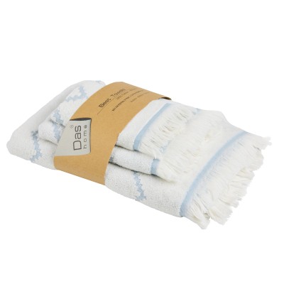 0870 Σετ Πετσέτες 3Τμχ Best Μπλε Das Home