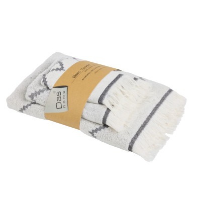 0873 Σετ Πετσέτες 3Τμχ Best Μαύρο Das Home 0873 Σετ Πετσέτες 3Τμχ Best Μαύρο Das Home