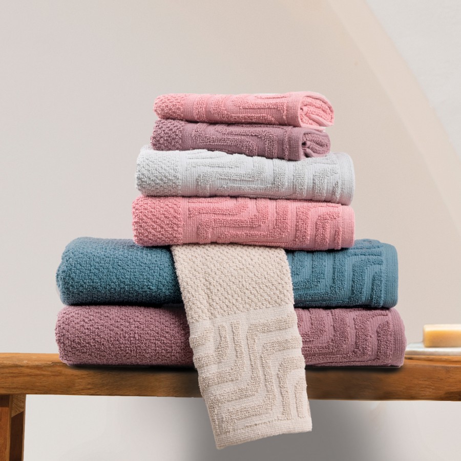 0883 Σετ Πετσέτες 3Τμχ Best Ροζ Das Home