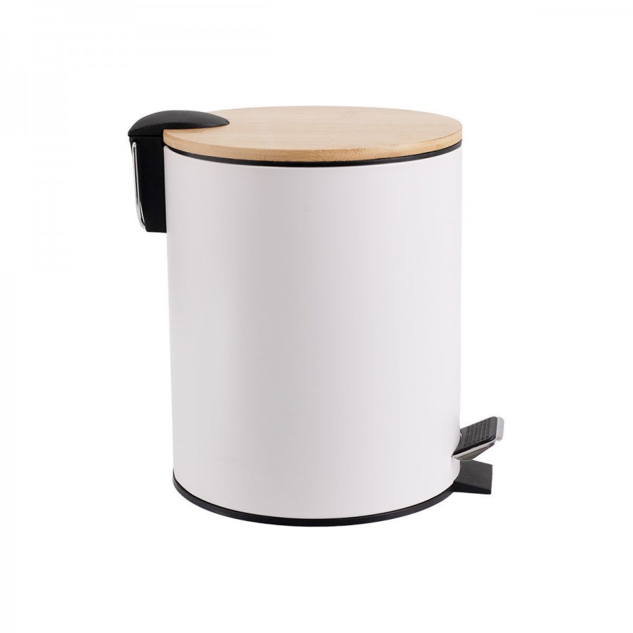 ESTIA ΧΑΡΤΟΔΟΧΕΙΟ ΜΠΑΝΙΟΥ BAMBOO ESSENTIALS SOFT CLOSE 5lt ΛΕΥΚΟ