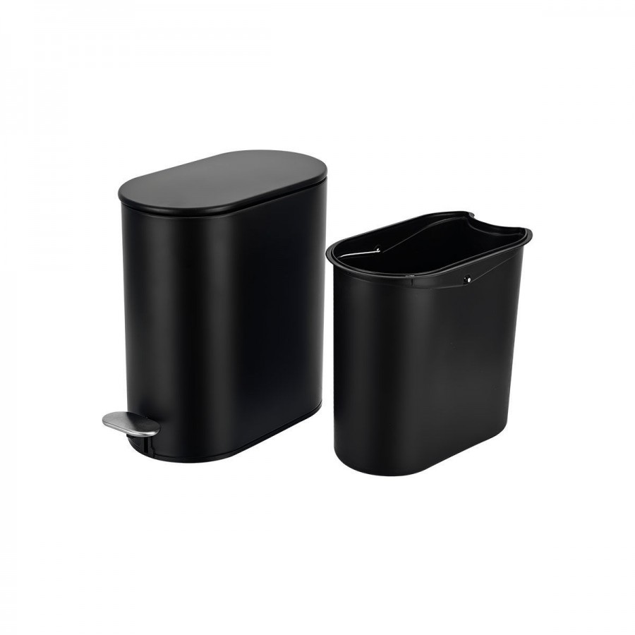ESTIA ΧΑΡΤΟΔΟΧΕΙΟ ΜΠΑΝΙΟΥ SOFT CLOSE SLIM 5lt ΜΑΤ ΜΑΥΡΟ ESTIA ΧΑΡΤΟΔΟΧΕΙΟ ΜΠΑΝΙΟΥ SOFT CLOSE SLIM 5lt ΜΑΤ ΜΑΥΡΟ