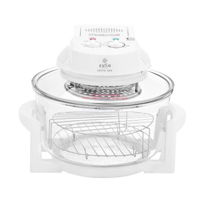 ESTIA ΦΟΥΡΝΑΚΙ ΡΟΜΠΟΤ CRYSTAL COOK 1400w 12lt ΜΕ ΑΝΤΙΣΤAΣΕΙΣ ΛΕΥΚΟ