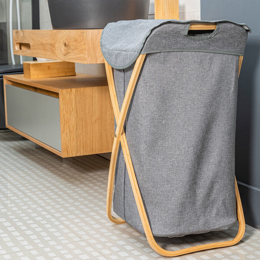 ESTIA ΚΑΛΑΘΙ ΑΠΛΥΤΩΝ BAMBOO ESSENTIALS ΜΕ ΘΗΚΗ ΠΟΛΥΕΣΤΕΡΑ ΠΤΥΣΣΟΜΕΝΟ 40x40x70cm ESTIA ΚΑΛΑΘΙ ΑΠΛΥΤΩΝ BAMBOO ESSENTIALS ΜΕ ΘΗΚΗ ΠΟΛΥΕΣΤΕΡΑ ΠΤΥΣΣΟΜΕΝΟ 40x40x70cm