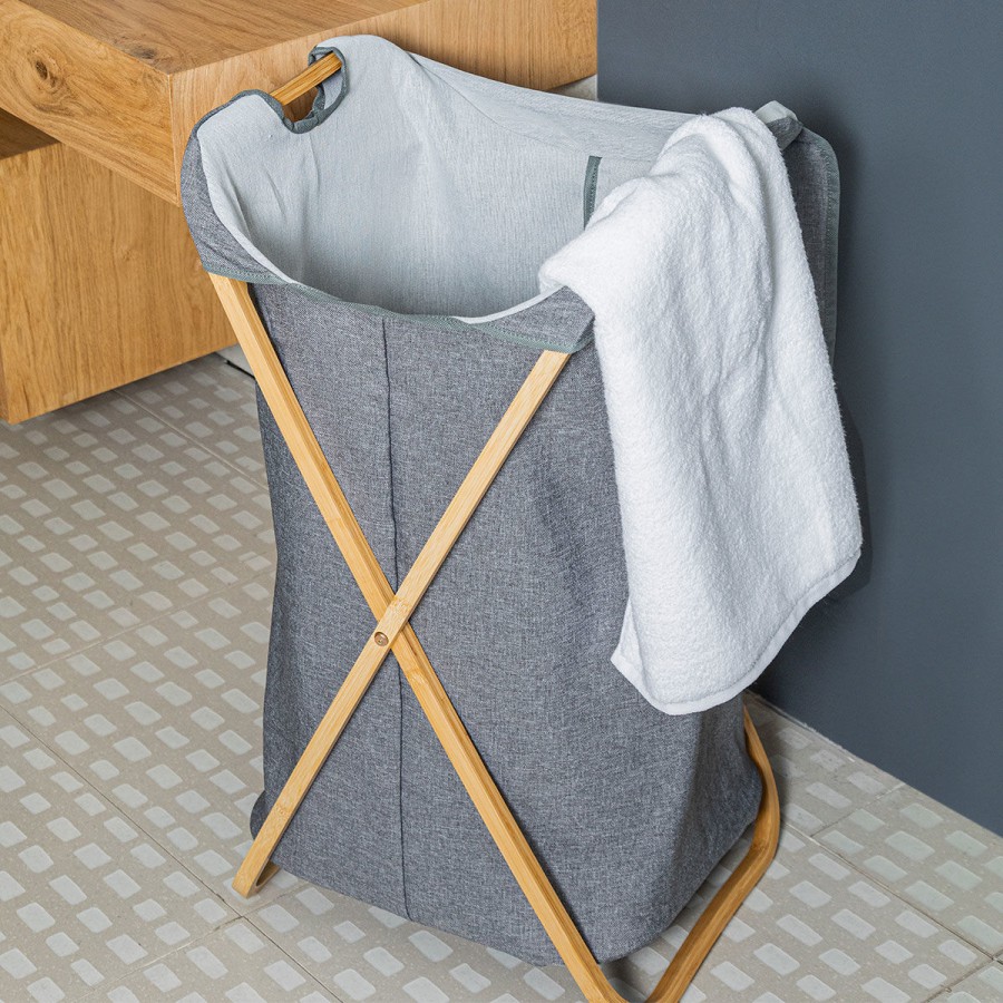 ESTIA ΚΑΛΑΘΙ ΑΠΛΥΤΩΝ BAMBOO ESSENTIALS ΜΕ ΘΗΚΗ ΠΟΛΥΕΣΤΕΡΑ ΠΤΥΣΣΟΜΕΝΟ 40x40x70cm ESTIA ΚΑΛΑΘΙ ΑΠΛΥΤΩΝ BAMBOO ESSENTIALS ΜΕ ΘΗΚΗ ΠΟΛΥΕΣΤΕΡΑ ΠΤΥΣΣΟΜΕΝΟ 40x40x70cm