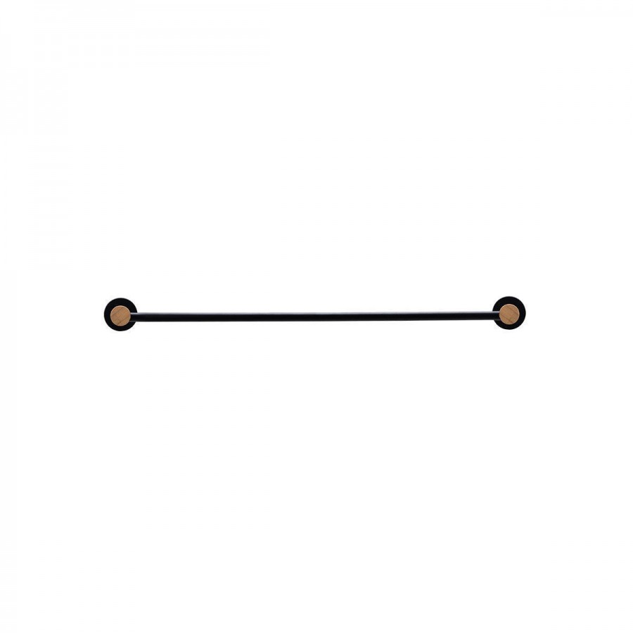 ESTIA ΠΕΤΣΕΤΟΘΗΚΗ ΕΠΙΤΟΙΧΙΑ BAMBOO ESSENTIALS ΜΟΝΗ ΜΕΤΑΛΛΙΚΗ 9x65.4x5.2 ΜΑΥΡΗ