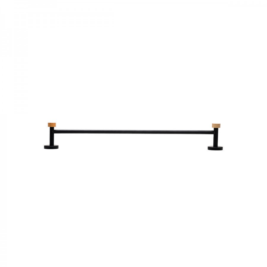 ESTIA ΠΕΤΣΕΤΟΘΗΚΗ ΕΠΙΤΟΙΧΙΑ BAMBOO ESSENTIALS ΜΟΝΗ ΜΕΤΑΛΛΙΚΗ 9x65.4x5.2 ΜΑΥΡΗ