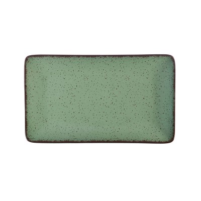 ESTIA ΠΙΑΤΕΛΑ ΟΡΘΟΓΩΝΙΑ TERRA GREEN ΠΟΡΣΕΛΑΝΙΝΗ 27x16cm