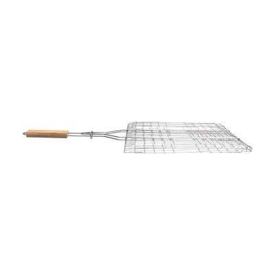 ESTIA ΣΧΑΡΑ ΨΗΣΙΜΑΤΟΣ BARBECUE ΜΕΤΑΛΛΙΚΗ 60x40cm ΜΕ ΞΥΛΙΝΗ ΛΑΒΗ
